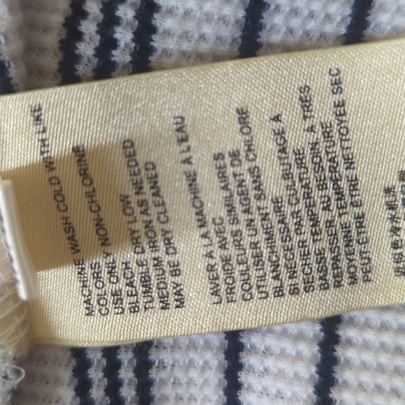 Maeve By Anthropologie Eliza Thermal Striped Babydoll Tunic S - Picture 14 of 15